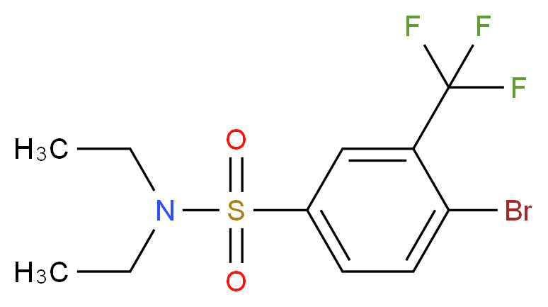 4-Bromo-N,N-diethyl-3-(trifluoromethyl)benzenesulfonamide_分子结构_CAS_1020253-03-5)