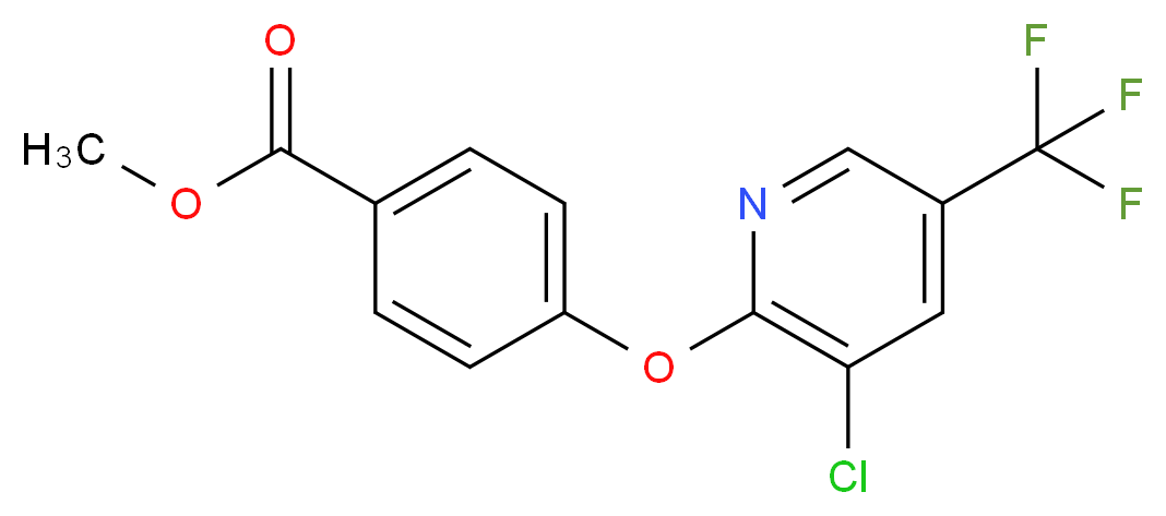 methyl 4-{[3-chloro-5-(trifluoromethyl)pyridin-2-yl]oxy}benzoate_分子结构_CAS_7382-40-3