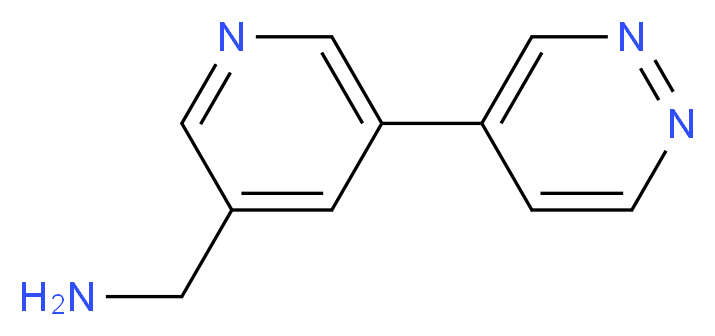 [5-(pyridazin-4-yl)pyridin-3-yl]methanamine_分子结构_CAS_1346687-51-1