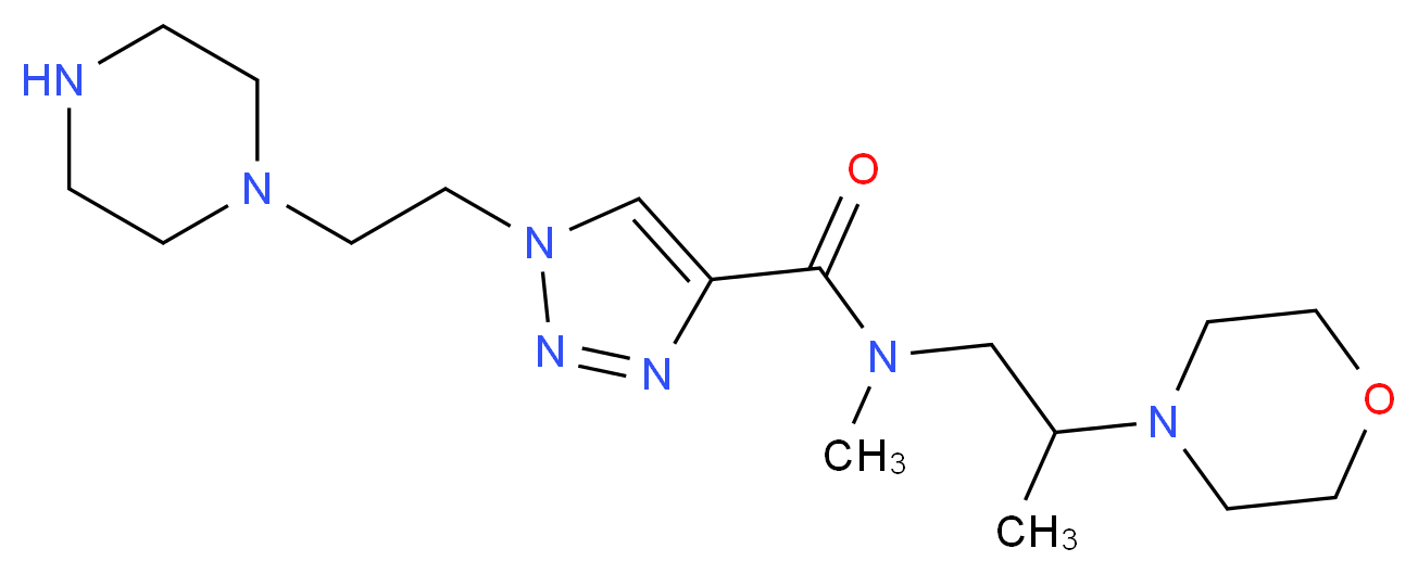 N-methyl-N-(2-morpholin-4-ylpropyl)-1-(2-piperazin-1-ylethyl)-1H-1,2,3-triazole-4-carboxamide_分子结构_CAS_)
