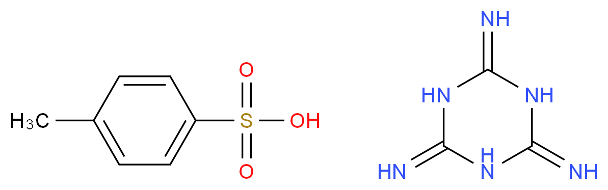 1,3,5-triazinane-2,4,6-triimine; 4-methylbenzene-1-sulfonic acid_分子结构_CAS_13438-46-5