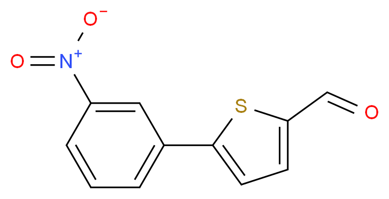 5-(3-nitrophenyl)thiophene-2-carbaldehyde_分子结构_CAS_)