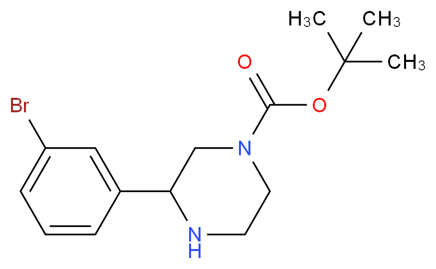 3-(3-BROMO-PHENYL)-PIPERAZINE-1-CARBOXYLIC ACID TERT-BUTYL ESTER_分子结构_CAS_886767-61-9)
