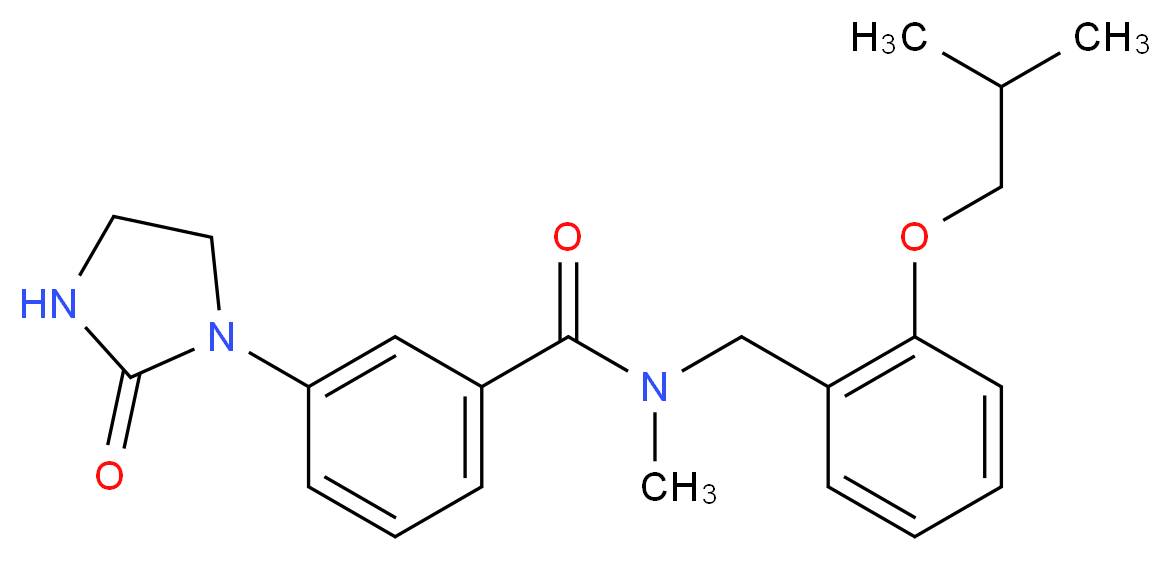 N-(2-isobutoxybenzyl)-N-methyl-3-(2-oxoimidazolidin-1-yl)benzamide_分子结构_CAS_)