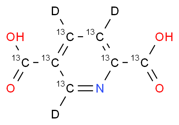 2,5-Pyridinedicarboxylic Acid-13C7,d3_分子结构_CAS_1246818-08-5)