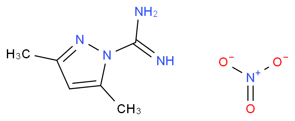 3,5-DiMethylpyrazole-1-carboxaMidine nitrate_分子结构_CAS_38184-47-3)