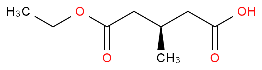 (3R)-5-ethoxy-3-methyl-5-oxopentanoic acid_分子结构_CAS_72594-19-5