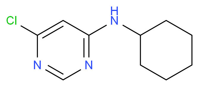 6-chloro-N-cyclohexylpyrimidin-4-amine_分子结构_CAS_61667-11-6