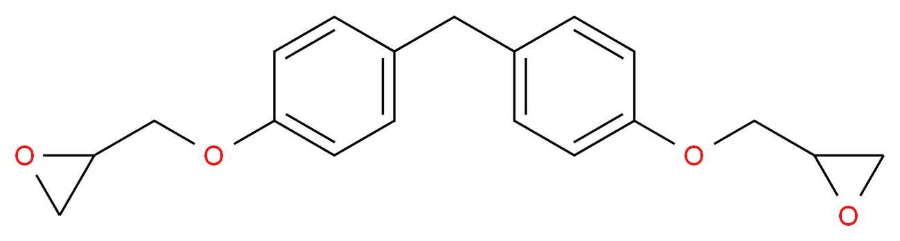 2-(4-{[4-(oxiran-2-ylmethoxy)phenyl]methyl}phenoxymethyl)oxirane_分子结构_CAS_2095-03-6