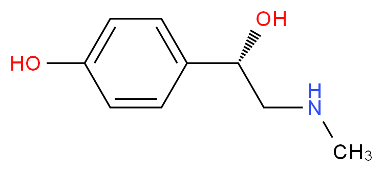 4-[(1R)-1-hydroxy-2-(methylamino)ethyl]phenol_分子结构_CAS_94-07-5
