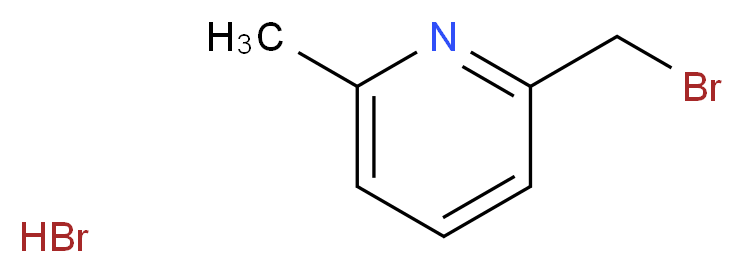 2-(Bromomethyl)-6-methylpyridine hydrobromide_分子结构_CAS_64114-29-0)