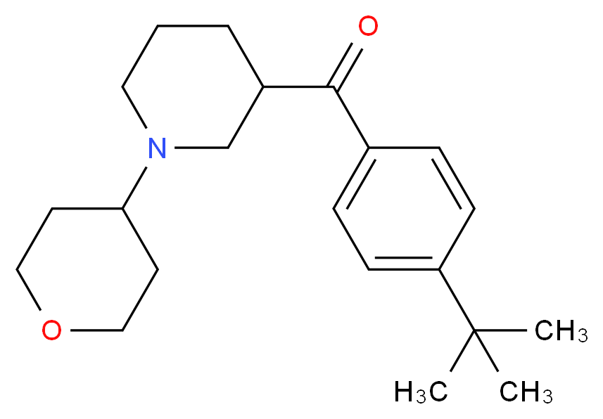 (4-tert-butylphenyl)[1-(tetrahydro-2H-pyran-4-yl)-3-piperidinyl]methanone_分子结构_CAS_)