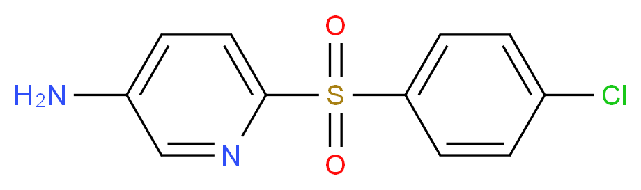 3-Amino-6-[(4-chlorophenyl)sulphonyl]pyridine_分子结构_CAS_52117-91-6)