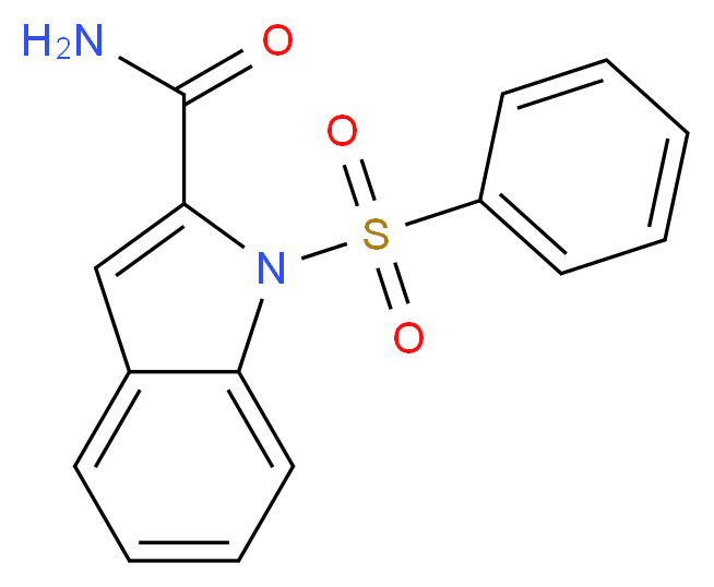 1-(PHENYLSULFONYL)-1H-INDOLE-2-CARBOXAMIDE_分子结构_CAS_540740-47-4)