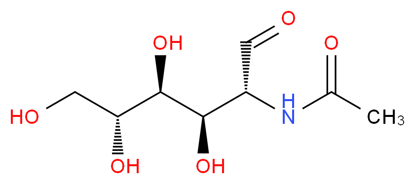 N-[(2R,3R,4S,5R)-3,4,5,6-tetrahydroxy-1-oxohexan-2-yl]acetamide_分子结构_CAS_7512-17-6