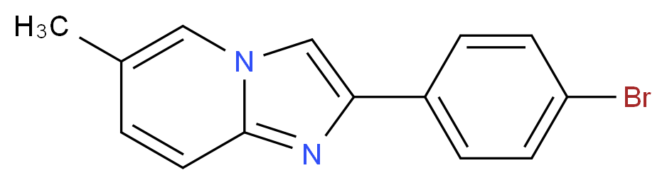 2-(4-溴苯基)-6-甲基咪唑[1,2-a]吡啶_分子结构_CAS_1023-01-4)