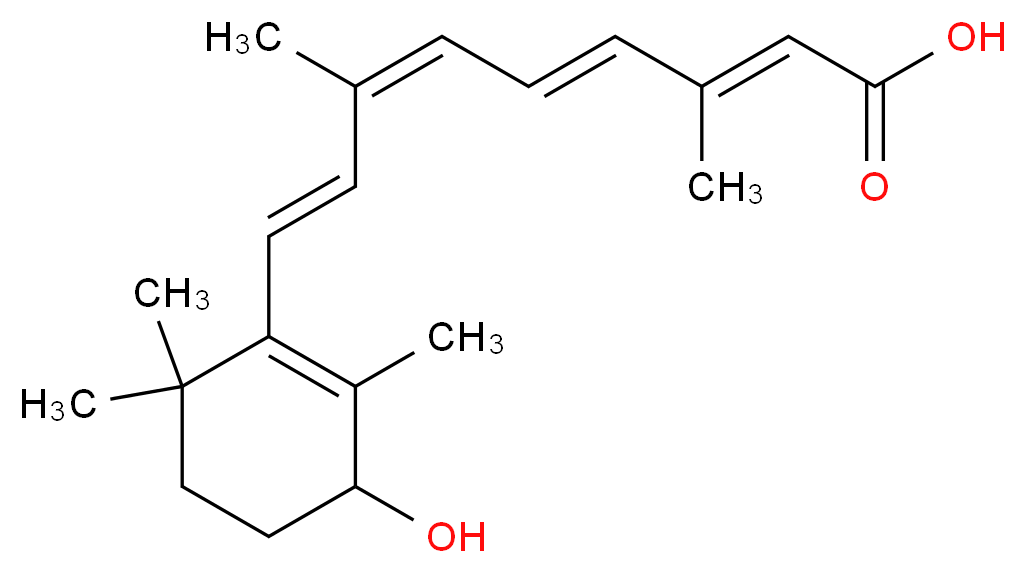 (2E,4E,6Z,8E)-9-(3-hydroxy-2,6,6-trimethylcyclohex-1-en-1-yl)-3,7-dimethylnona-2,4,6,8-tetraenoic acid_分子结构_CAS_150737-17-0