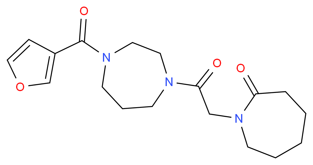 1-{2-[4-(3-furoyl)-1,4-diazepan-1-yl]-2-oxoethyl}azepan-2-one_分子结构_CAS_)
