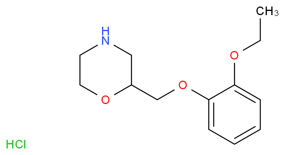 2-(2-ethoxyphenoxymethyl)morpholine hydrochloride_分子结构_CAS_35604-67-2