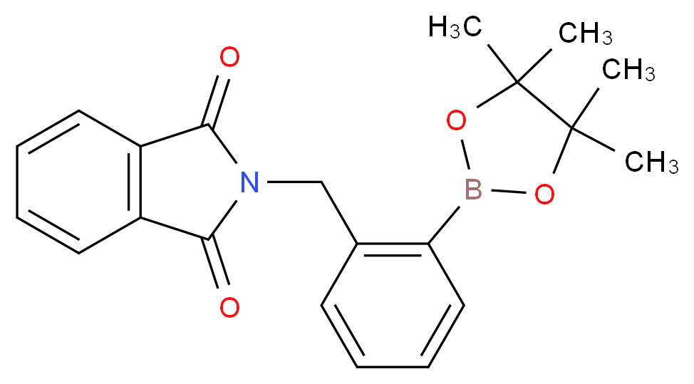 2-(N-邻苯二甲酰亚胺甲基)苯硼酸频哪酯_分子结构_CAS_380430-66-0)