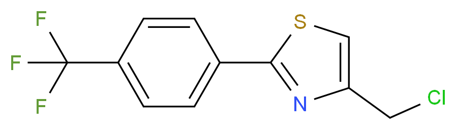 4-(chloromethyl)-2-[4-(trifluoromethyl)phenyl]-1,3-thiazole_分子结构_CAS_135873-35-7)