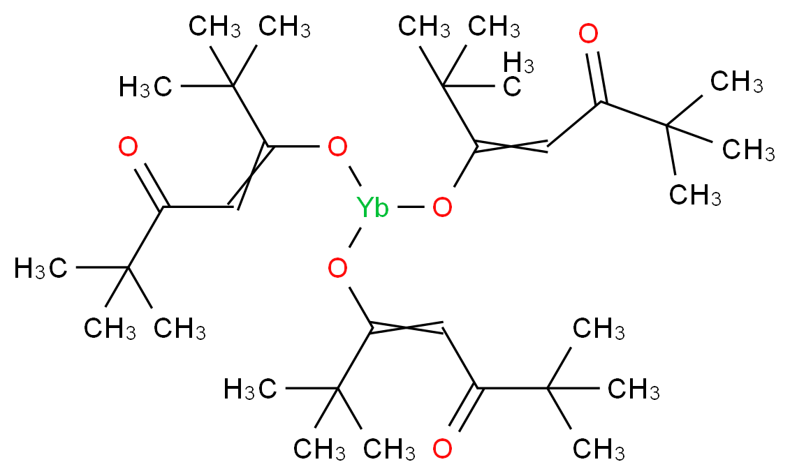 5-({bis[(2,2,6,6-tetramethyl-5-oxohept-3-en-3-yl)oxy]ytterbio}oxy)-2,2,6,6-tetramethylhept-4-en-3-one_分子结构_CAS_15492-52-1