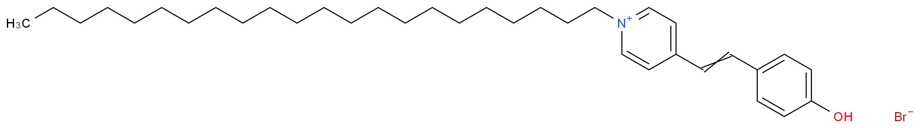 1-Docosyl-4-(4-hydroxystyryl)pyridinium bromide_分子结构_CAS_138224-69-8)