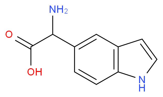 2-Amino-2-(1H-indol-5-yl)acetic acid_分子结构_CAS_108763-43-5)