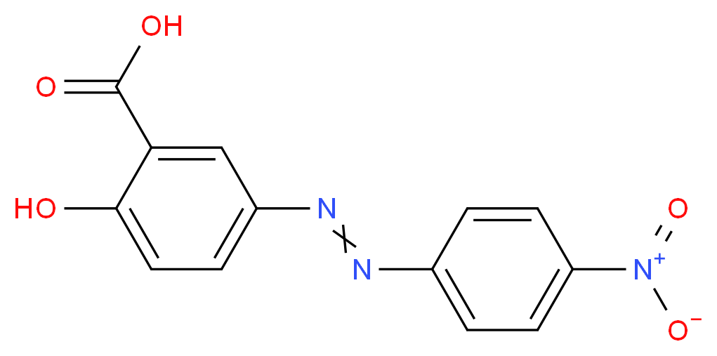 2-hydroxy-5-[2-(4-nitrophenyl)diazen-1-yl]benzoic acid_分子结构_CAS_2243-76-7