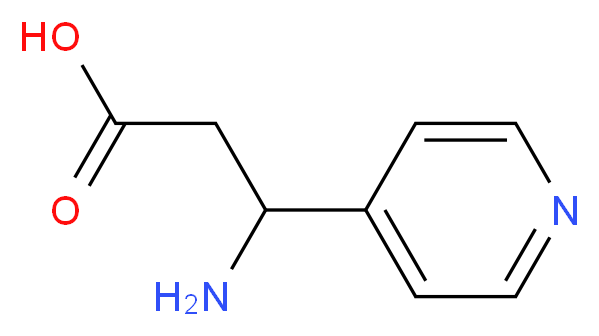 3-amino-3-(pyridin-4-yl)propanoic acid_分子结构_CAS_3429-24-1