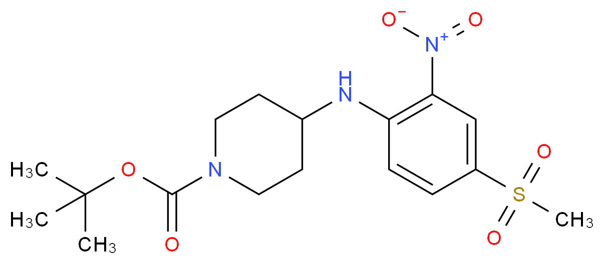 1-Boc-4-[4-(methylsulfonyl)-2-nitrophenyl]-piperidin-4-amine_分子结构_CAS_849035-91-2)