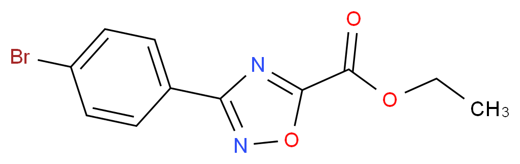 ethyl 3-(4-bromophenyl)-1,2,4-oxadiazole-5-carboxylate_分子结构_CAS_861146-12-5