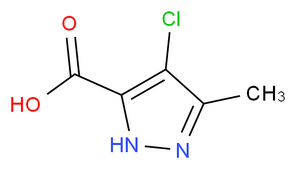 4-chloro-3-methyl-1H-pyrazole-5-carboxylic acid_分子结构_CAS_29400-84-8