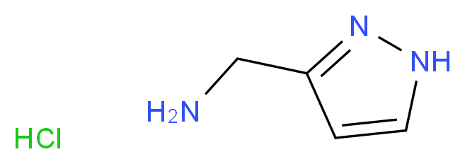 1-(1H-PYRAZOL-3-YL)METHANAMINE HCL_分子结构_CAS_1037237-32-3)