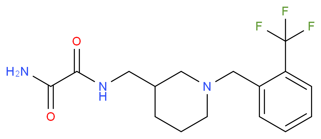 N-({1-[2-(trifluoromethyl)benzyl]piperidin-3-yl}methyl)ethanediamide_分子结构_CAS_)