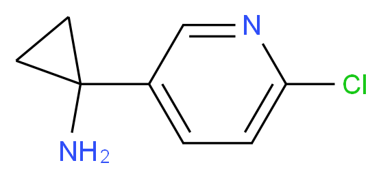 1-(6-chloropyridin-3-yl)cyclopropan-1-amine_分子结构_CAS_1060811-72-4