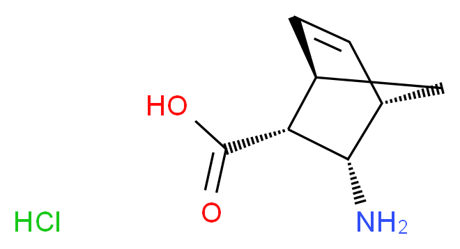 (1R,2R,3S,4S)-3-aminobicyclo[2.2.1]hept-5-ene-2-carboxylic acid hydrochloride_分子结构_CAS_677757-34-5