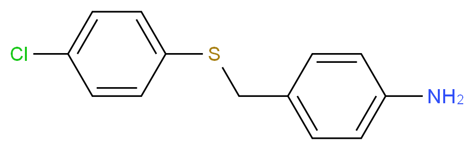 4-{[(4-chlorophenyl)sulfanyl]methyl}aniline_分子结构_CAS_6969-14-8