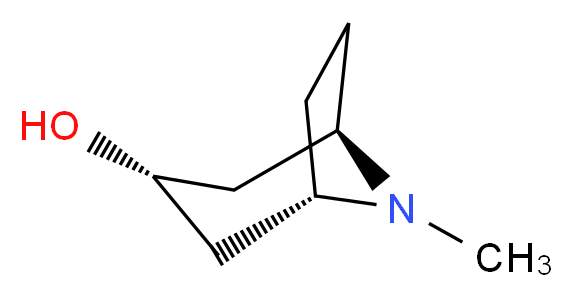 (1R,3S,5S)-8-methyl-8-azabicyclo[3.2.1]octan-3-ol_分子结构_CAS_135-97-7