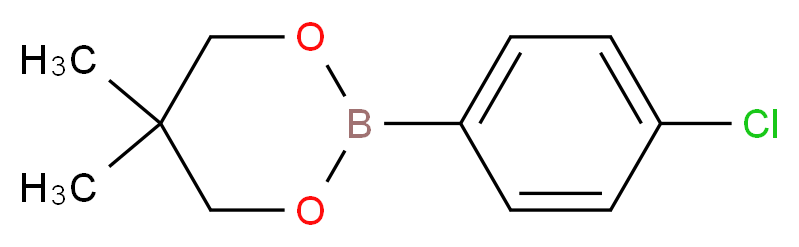 4-(5,5-dimethyl-1,3,2-dioxaborinan-2-yl)chlorobenzene_分子结构_CAS_373384-13-5)