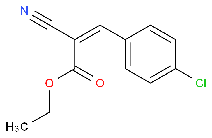 Ethyl 3-(4-chlorophenyl)-2-cyanoacrylate_分子结构_CAS_2169-68-8)