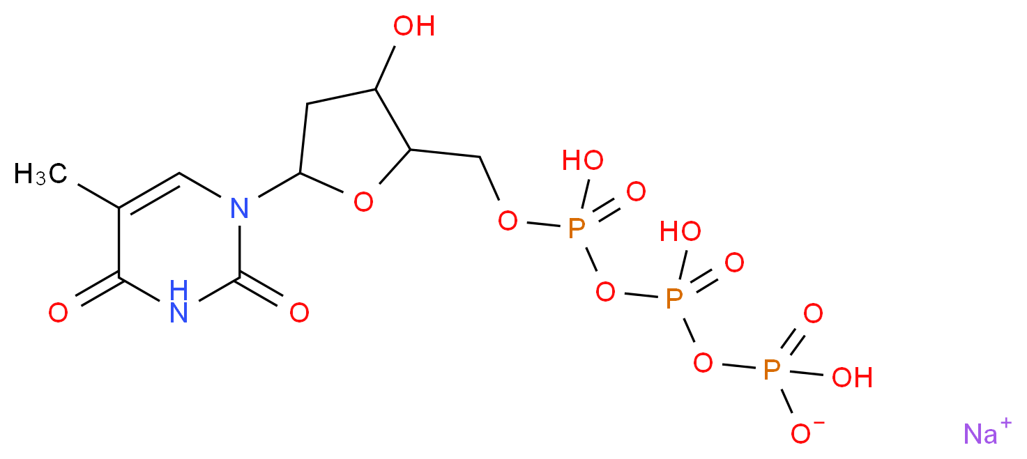胸腺嘧啶核苷5′-三磷酸 钠盐 溶液_分子结构_CAS_18423-43-3)
