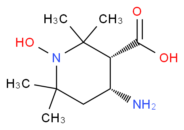 (3R,4R)-4-amino-1-hydroxy-2,2,6,6-tetramethylpiperidine-3-carboxylic acid_分子结构_CAS_691364-99-5