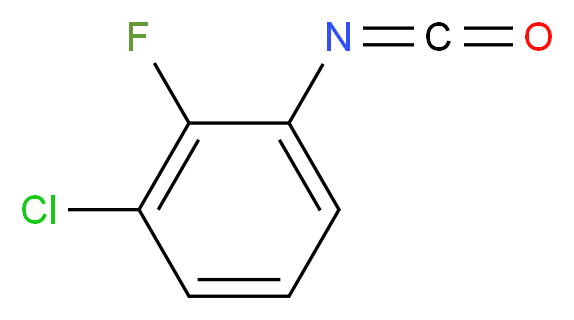 1-chloro-2-fluoro-3-isocyanatobenzene_分子结构_CAS_69922-25-4