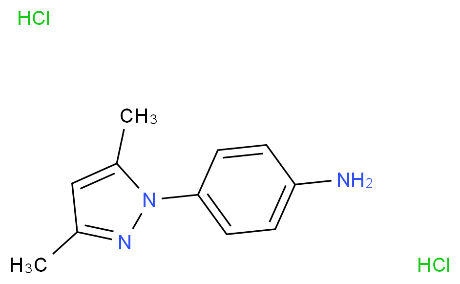 4-(3,5-dimethyl-1H-pyrazol-1-yl)aniline dihydrochloride_分子结构_CAS_)