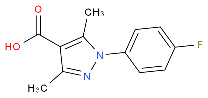 1-(4-Fluorophenyl)-3,5-dimethyl-1H-pyrazole-4-carboxylic acid_分子结构_CAS_288251-63-8)