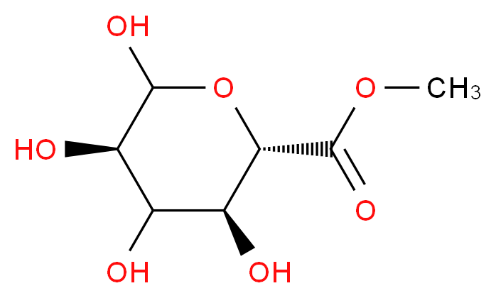 methyl (2S,3S,5R)-3,4,5,6-tetrahydroxyoxane-2-carboxylate_分子结构_CAS_52613-19-1