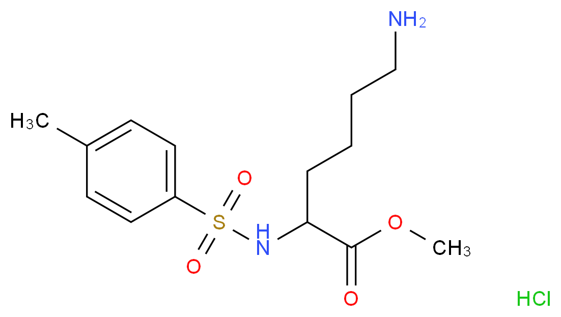 methyl 6-amino-2-(4-methylbenzenesulfonamido)hexanoate hydrochloride_分子结构_CAS_5266-48-8