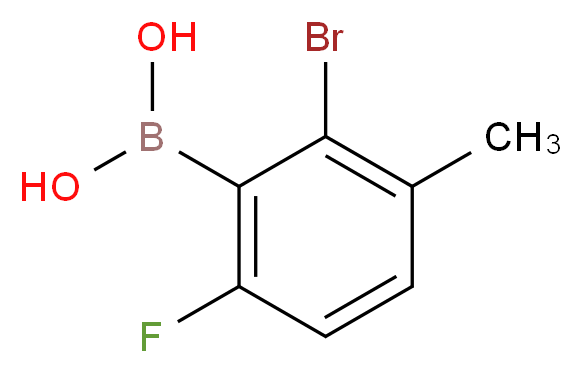 2-Bromo-3-methyl-6-fluorophenylboronic acid_分子结构_CAS_)