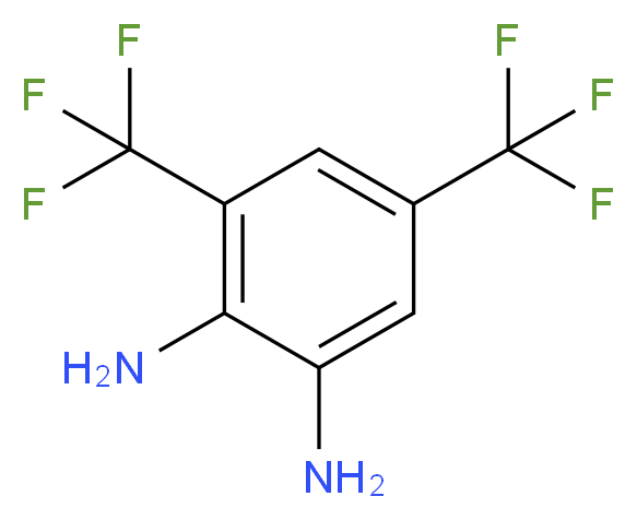 3,5-Bis(trifluoromethyl)-1,2-phenylenediamine_分子结构_CAS_367-65-7)